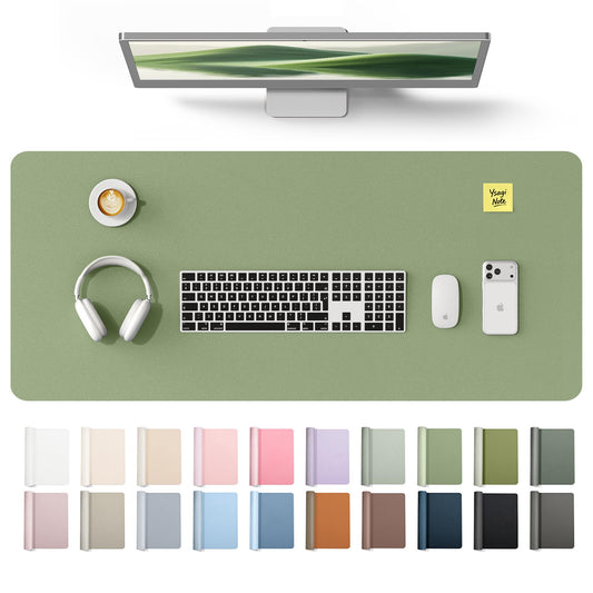 YSAGi Leather Desk Protector, Office Mat, Large Mouse Mat, Non-Slip PU Leather Blotter, Laptop Desk