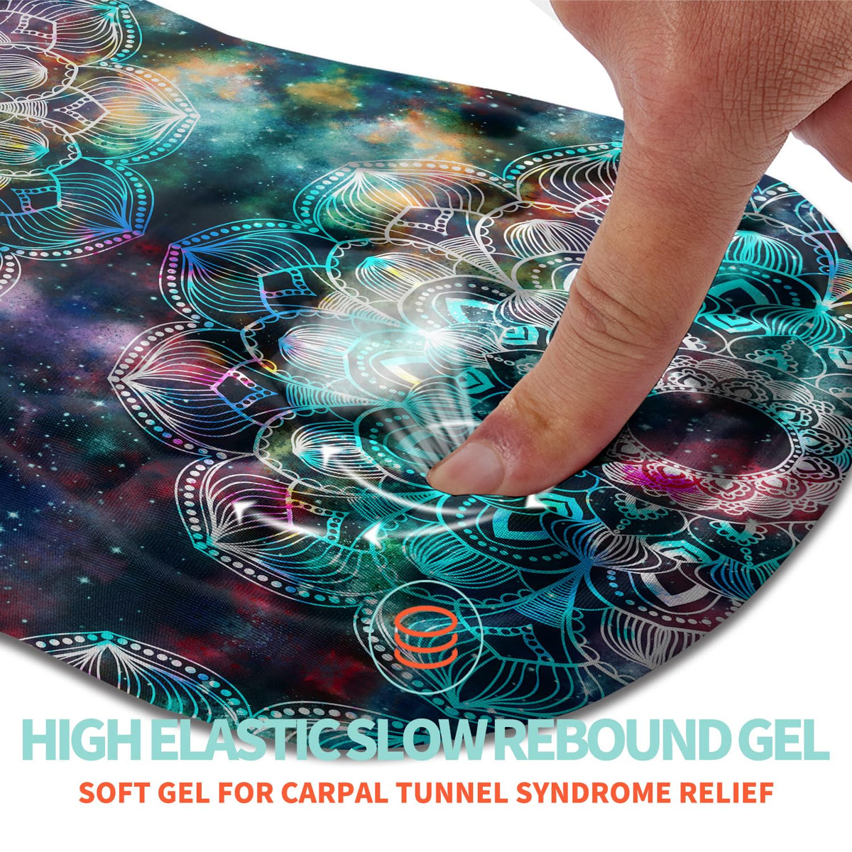 Kuosgm Ergonomic Mouse Pad Wrist Support with Memory Foam Massage Bulge, Carpal Tunnel Pain Relief