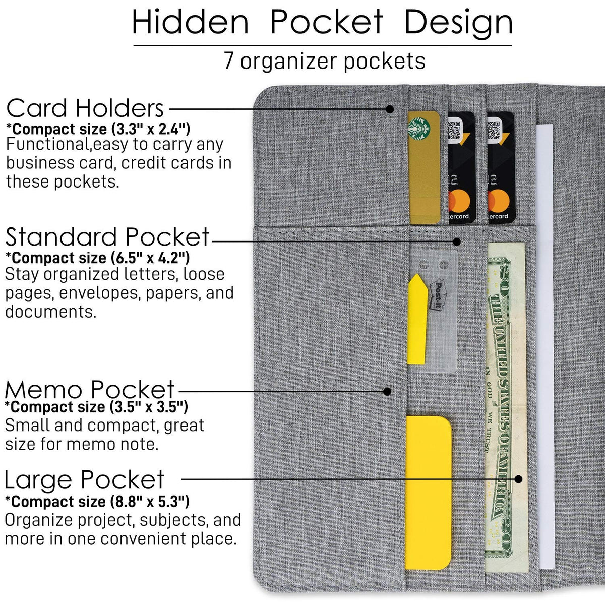 Kaitiaki Folio Cover Compatible with Rocketbook Fusion, Everlast, Wave, Multi Organizer with Pen