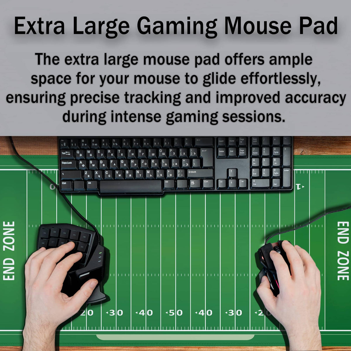 Samgula Green Desk Pads, Large Non-Slip Mousepads, Gaming Desk Pad - 35.4 X 15.7 inch for Work