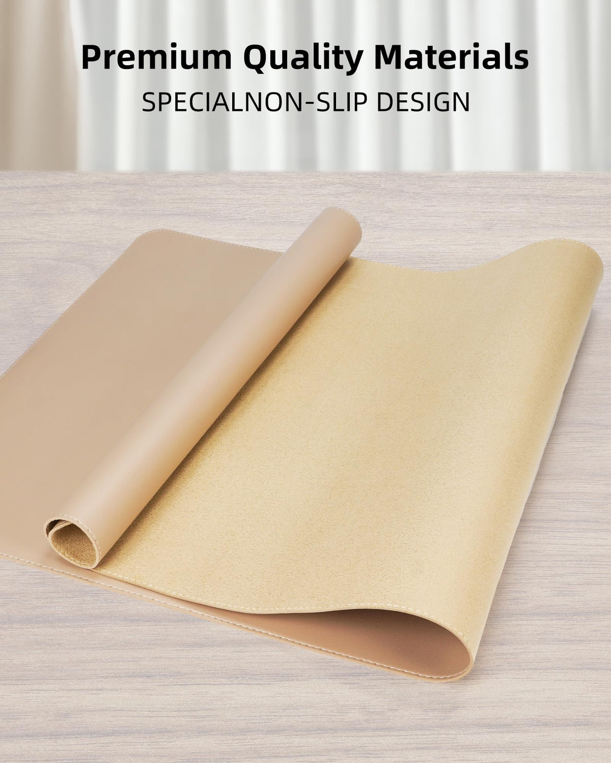 Leather Desk Protector, Large Mouse Pad & Waterproof PU Leather Blotter Mat - Non-Slip Desk Cover