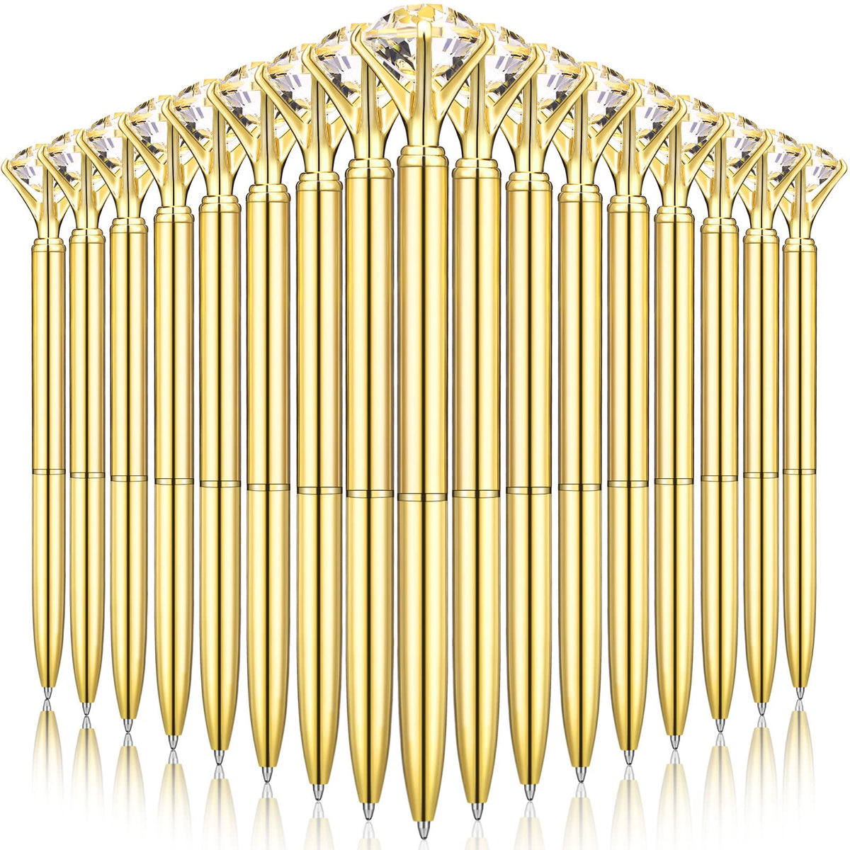 Leinuosen 50 Pcs Diamond Bridal Showers Pen Bulk, Gold