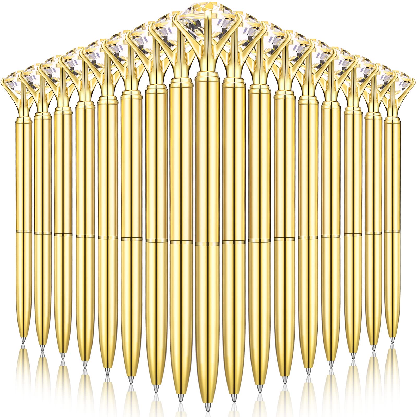 Leinuosen 50 Pcs Diamond Bridal Showers Pen Bulk, Gold