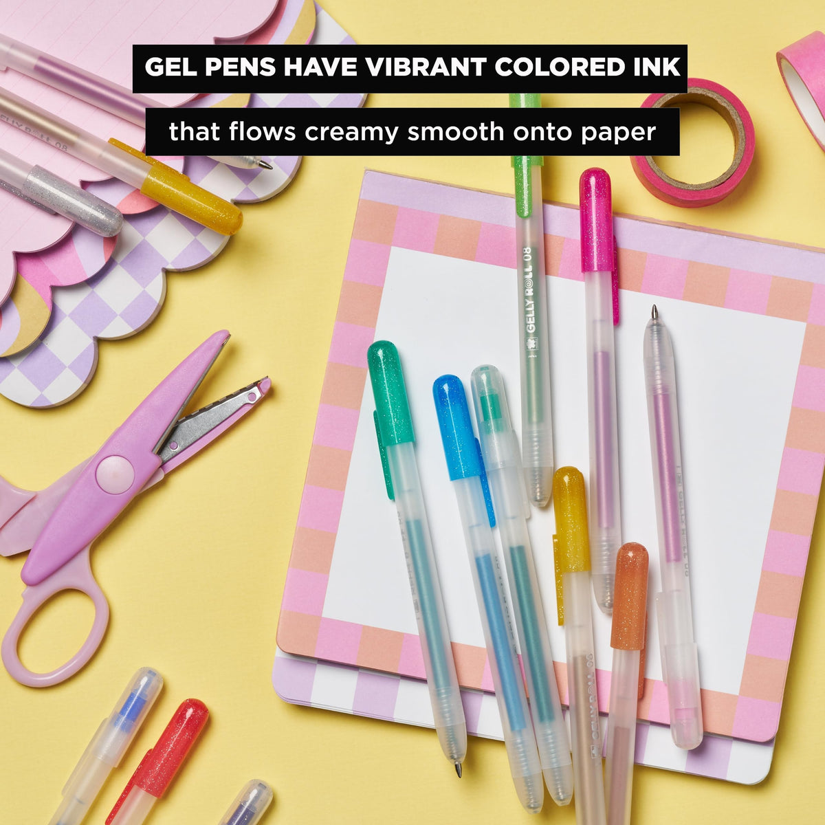 SAKURA Gelly Roll Retractable Gel Pens, Medium Pt, Assorted Colors, 24 Pens