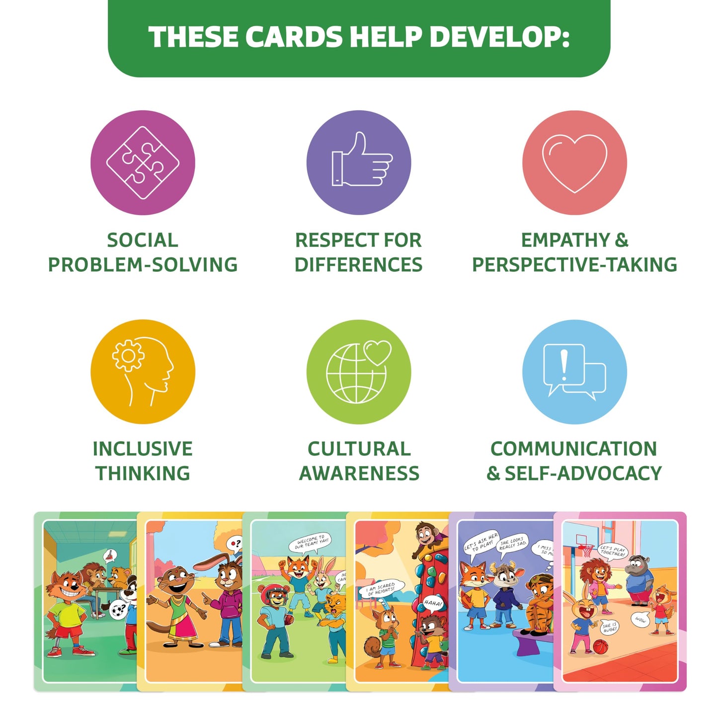 Who What Why Diversity Conversation Cards for Kids, SEL Game, Ages 4+