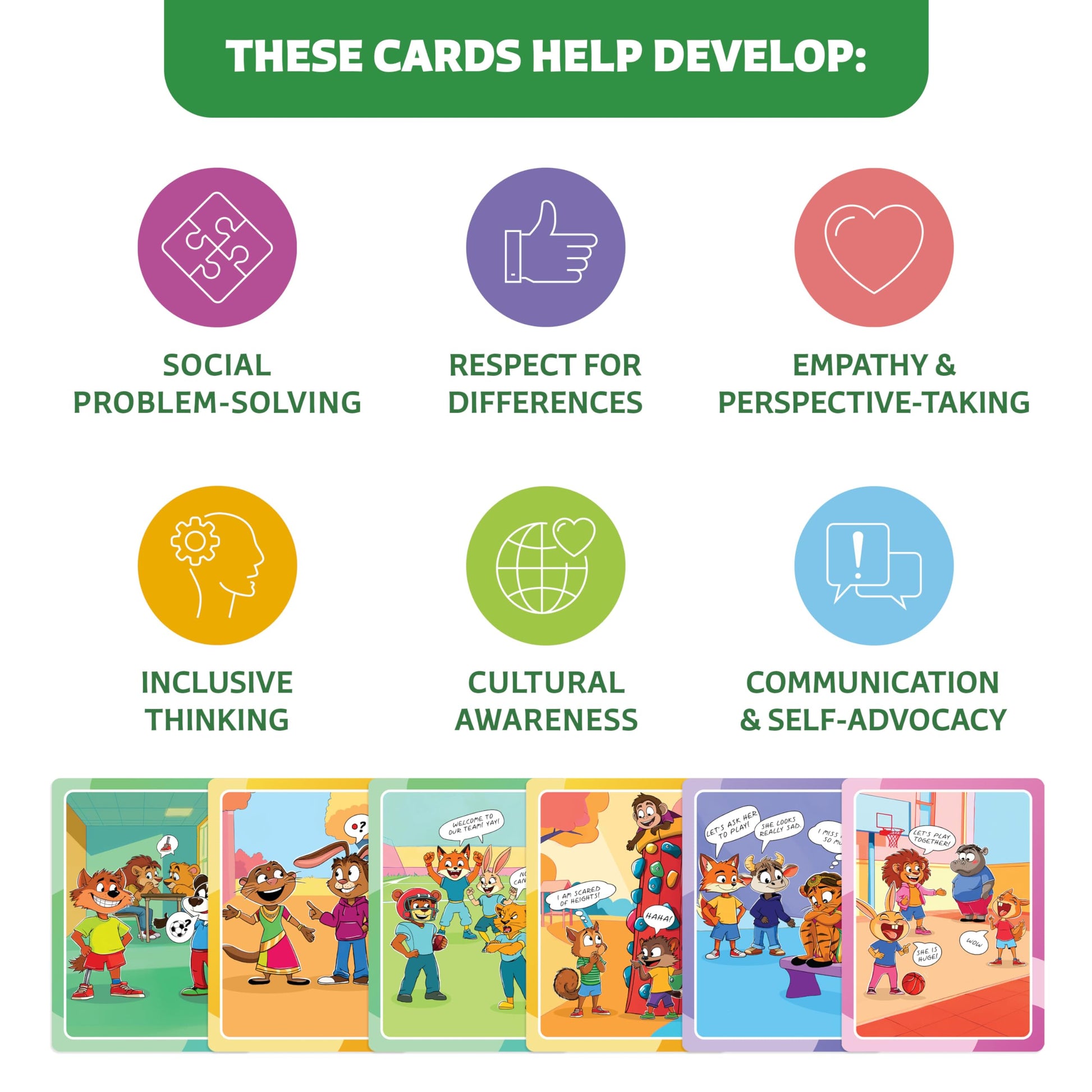 Who What Why Diversity Conversation Cards for Kids, SEL Game, Ages 4+