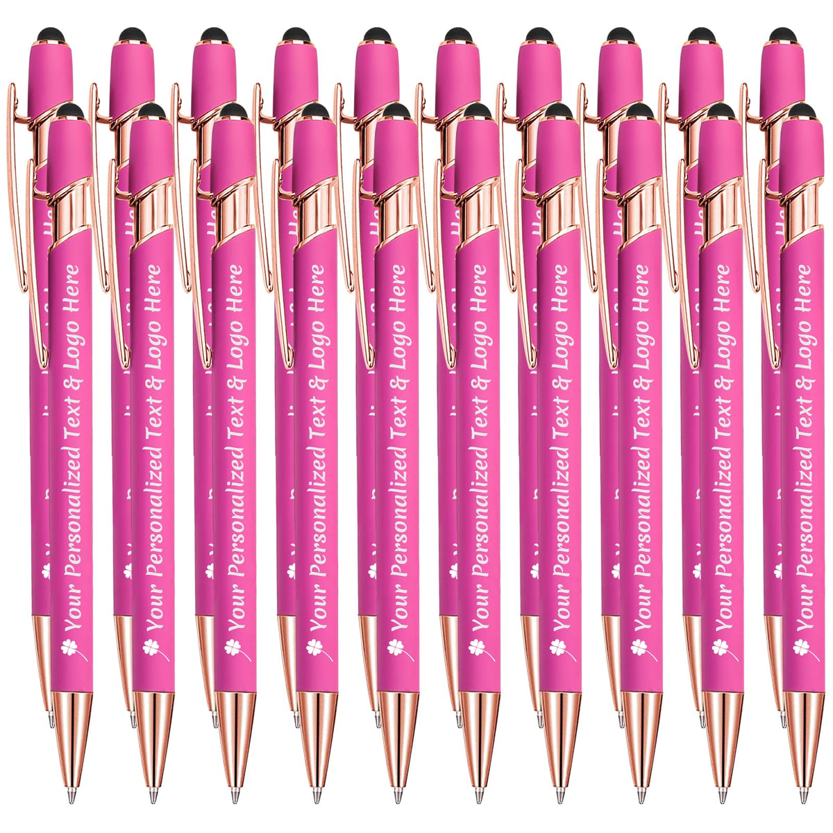 STREADVE Personalized Custom Pens 20 Engraved Writing Pen with Name Logo, Customized Promotional