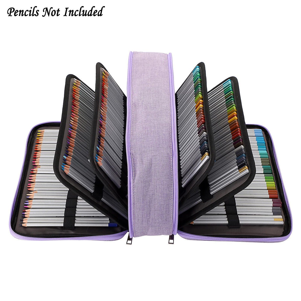 BTSKY Colored Pencil Case 360 Slots Pen Pencil Bag Organizer High Capacity Pens Holder with Double