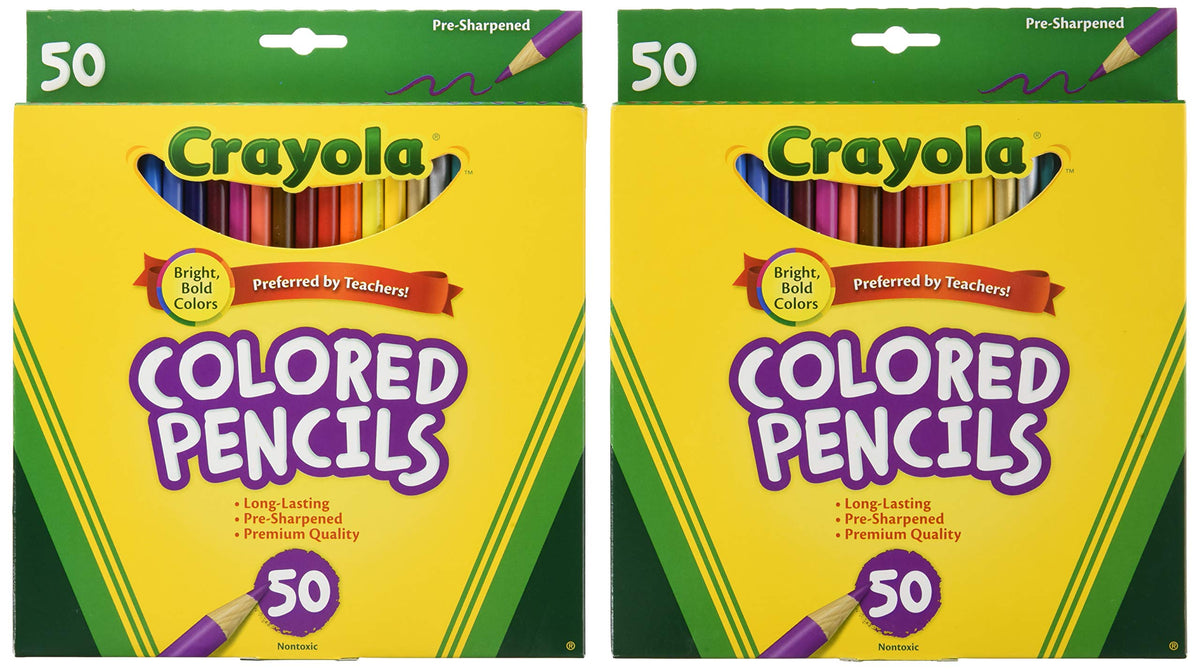 Crayola 50ct Long Colored Pencils (68-4050) Pack of 2