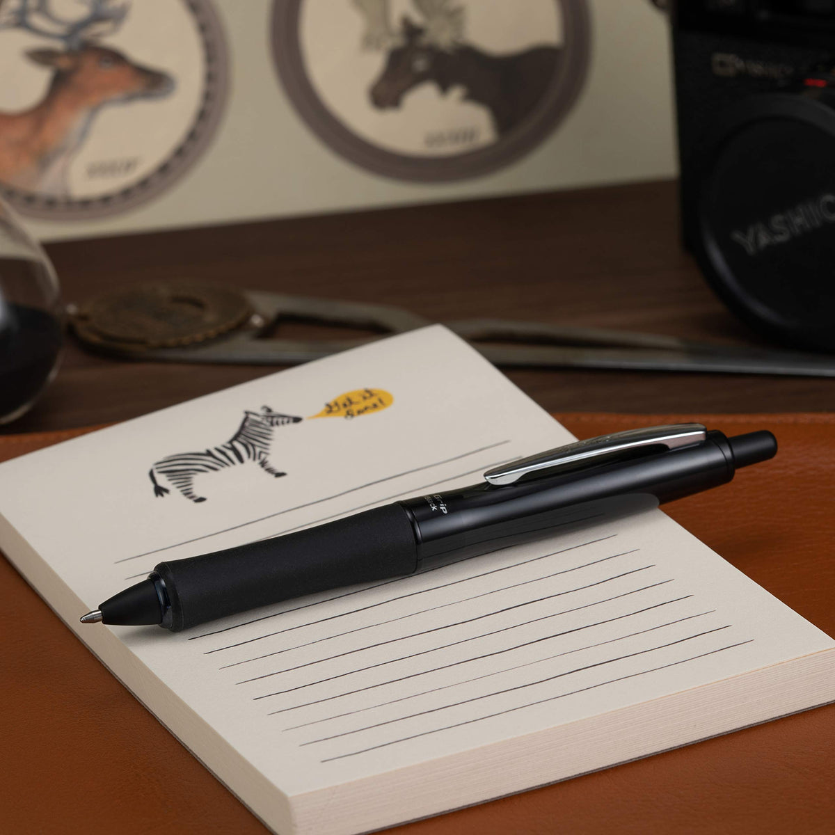 PILOT Dr. Grip FullBlack Ballpoint Pen, Black Ink, 3-Pack