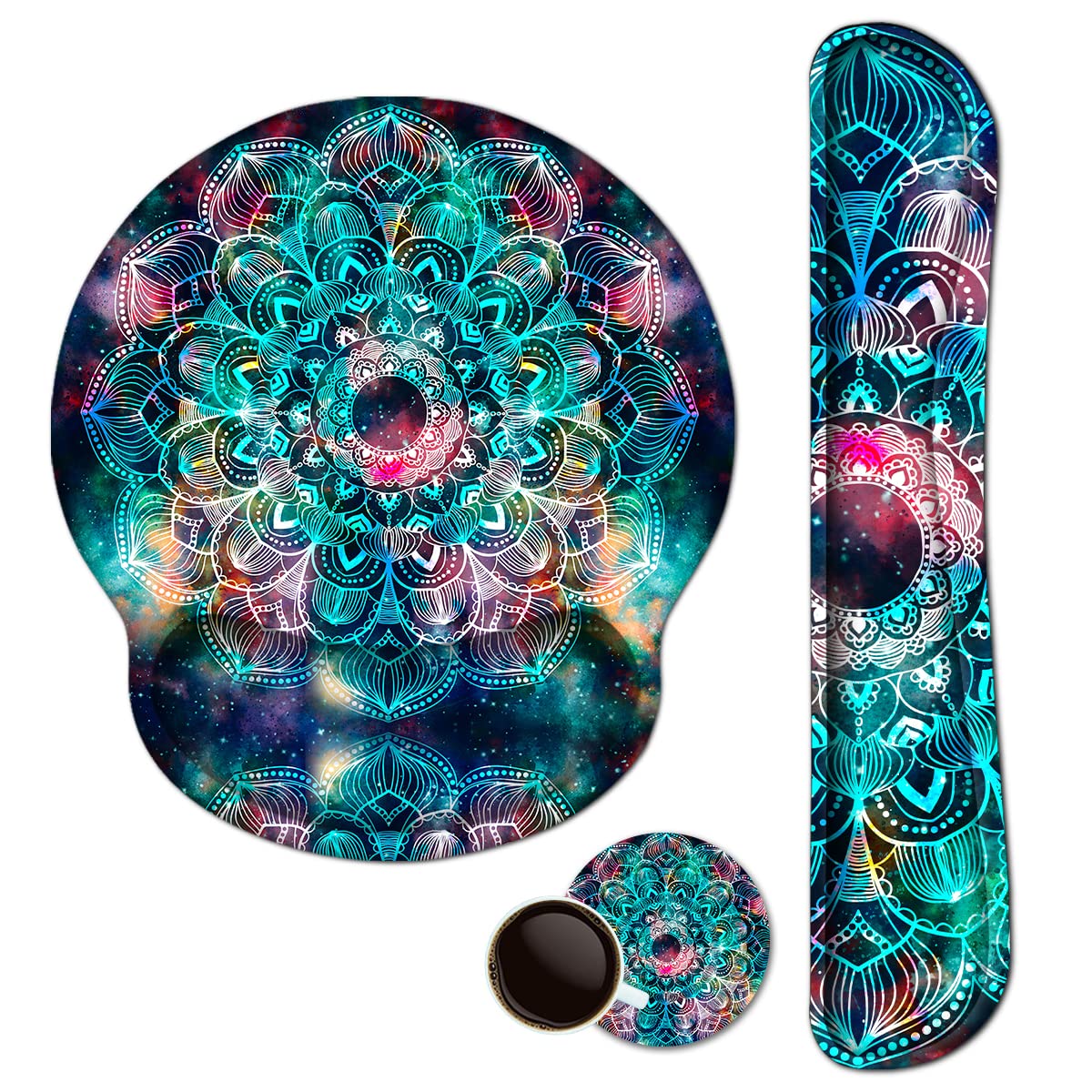 iVeze Keyboard Wrist Rest Pad and Mouse pad with Wrist Rest Support Set, Non Slip Rubber Base Wrist