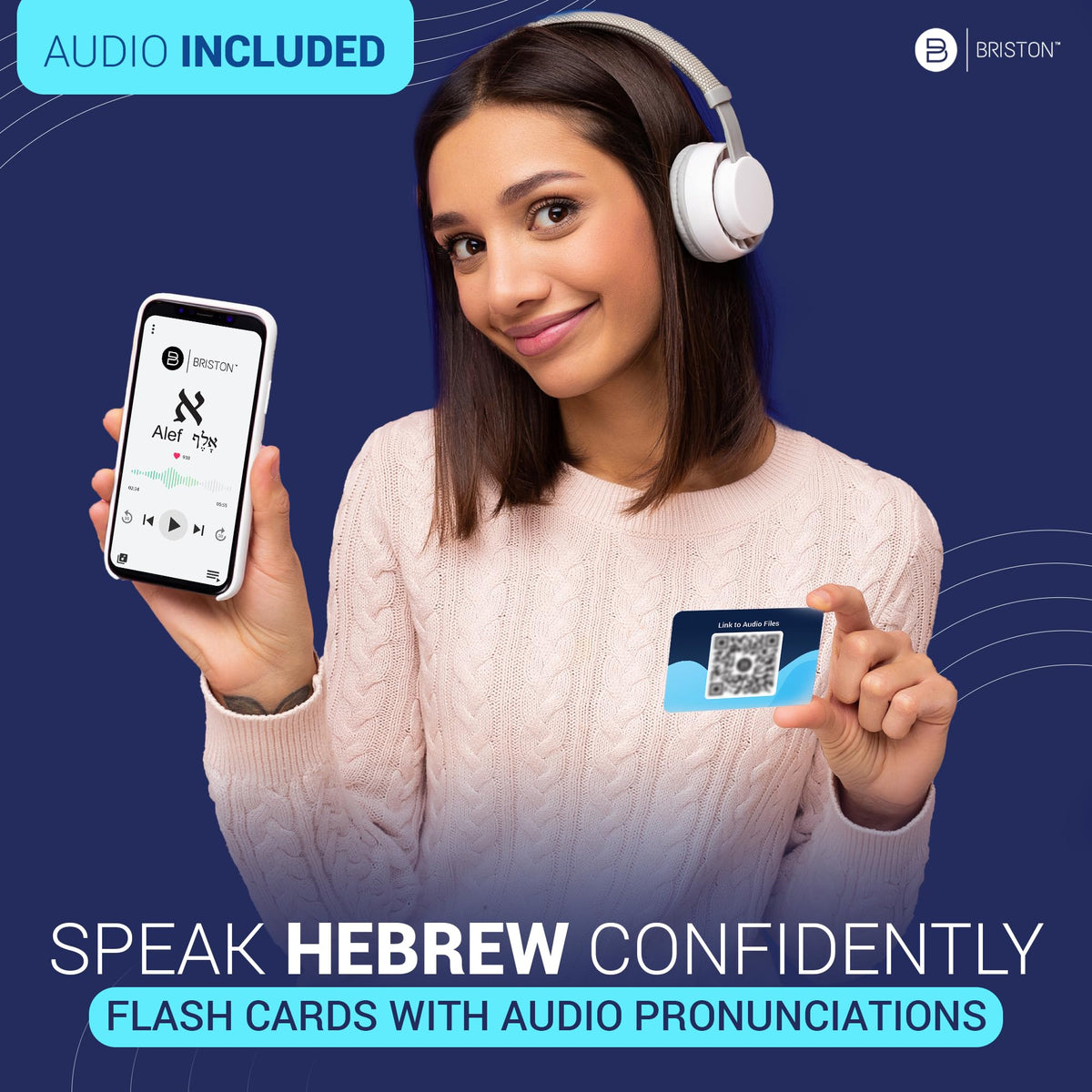 Biblical Hebrew Alphabet Flash Cards – 54 Alef Bet Letters for Study