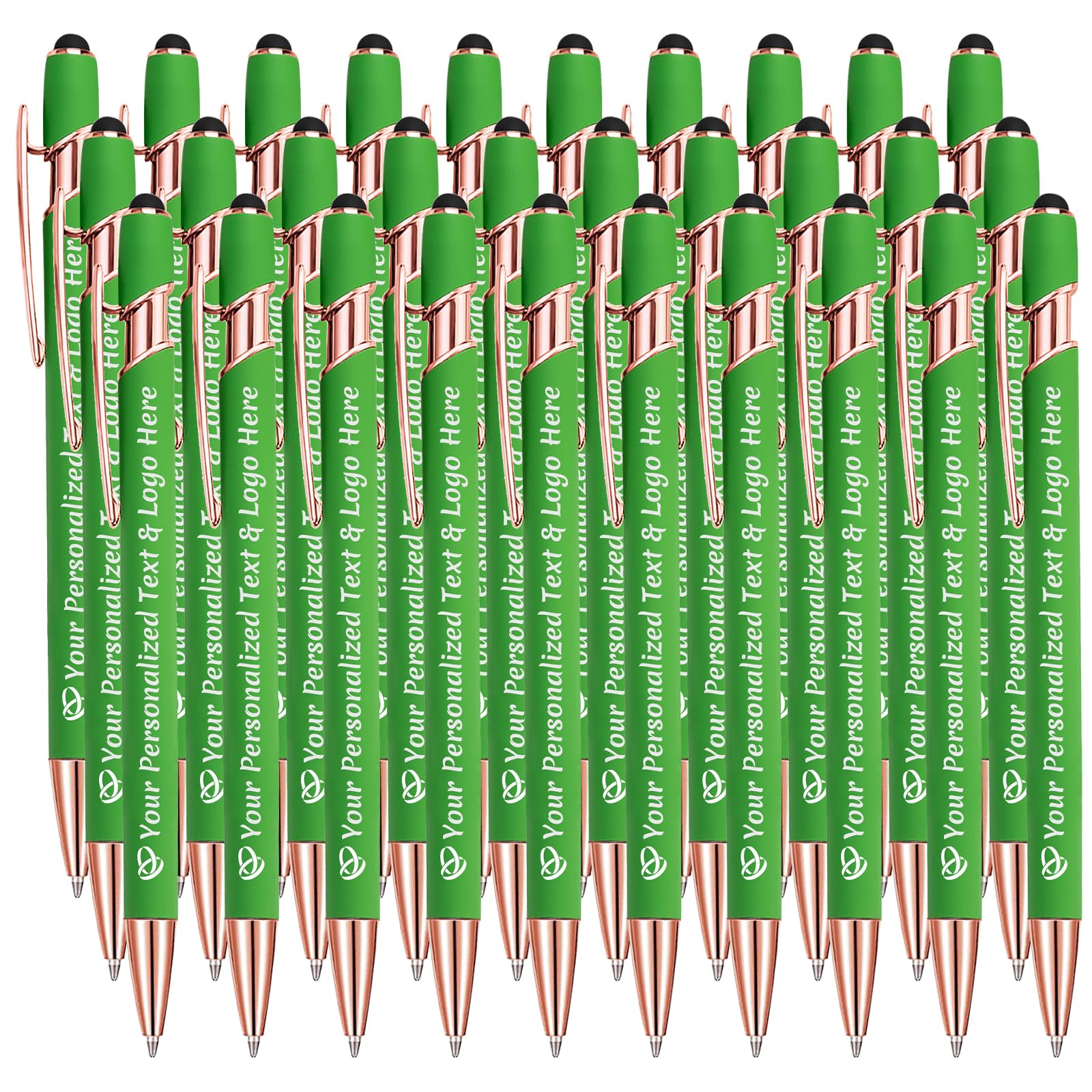 STREADVE Personalized Custom Pens 30 Engraved Writing Pen with Name Logo, Customized Promotional