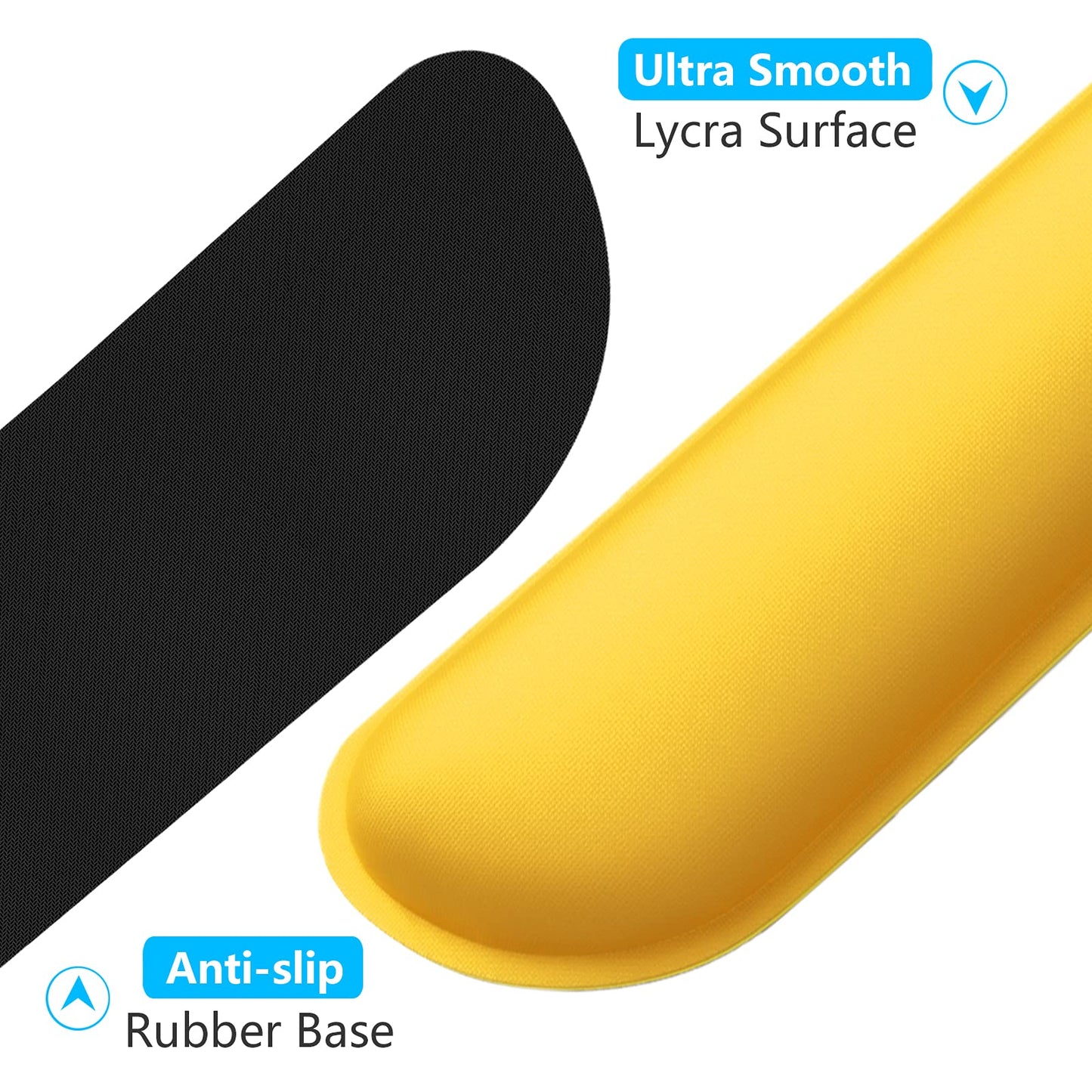 Dapesuom Enlarge Keyboard Wrist Rest, Memory Foam Wrist Cushion for Desk Mats Support, Cute Typing