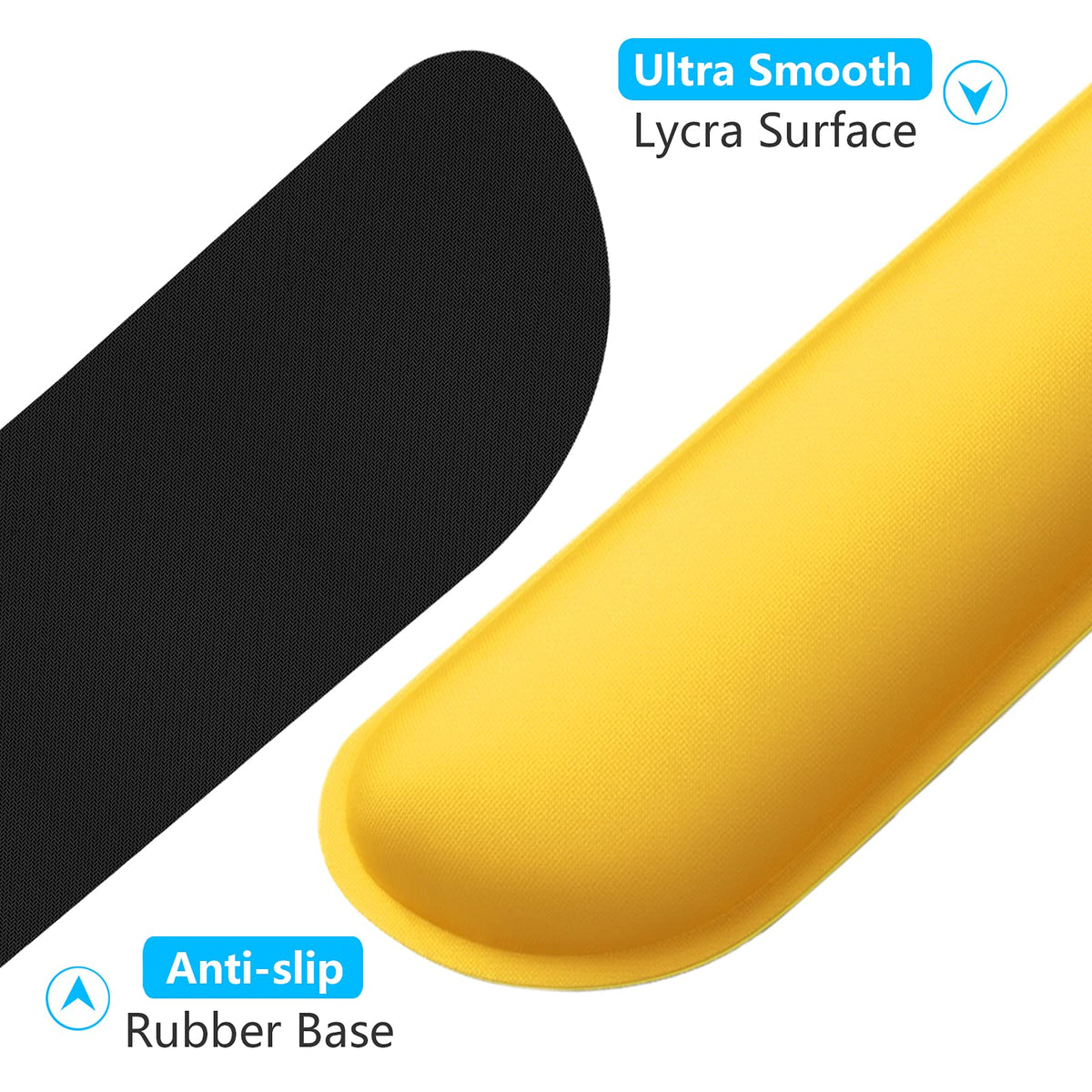 Dapesuom Enlarge Keyboard Wrist Rest, Memory Foam Wrist Cushion for Desk Mats Support, Cute Typing