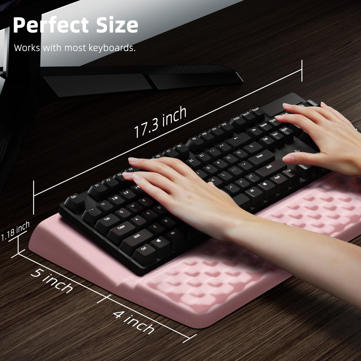 Ospelelf Keyboard Wrist Rest Pad, Comfy Ergonomic Keyboard Stand Riser Holder, Computer Wrist