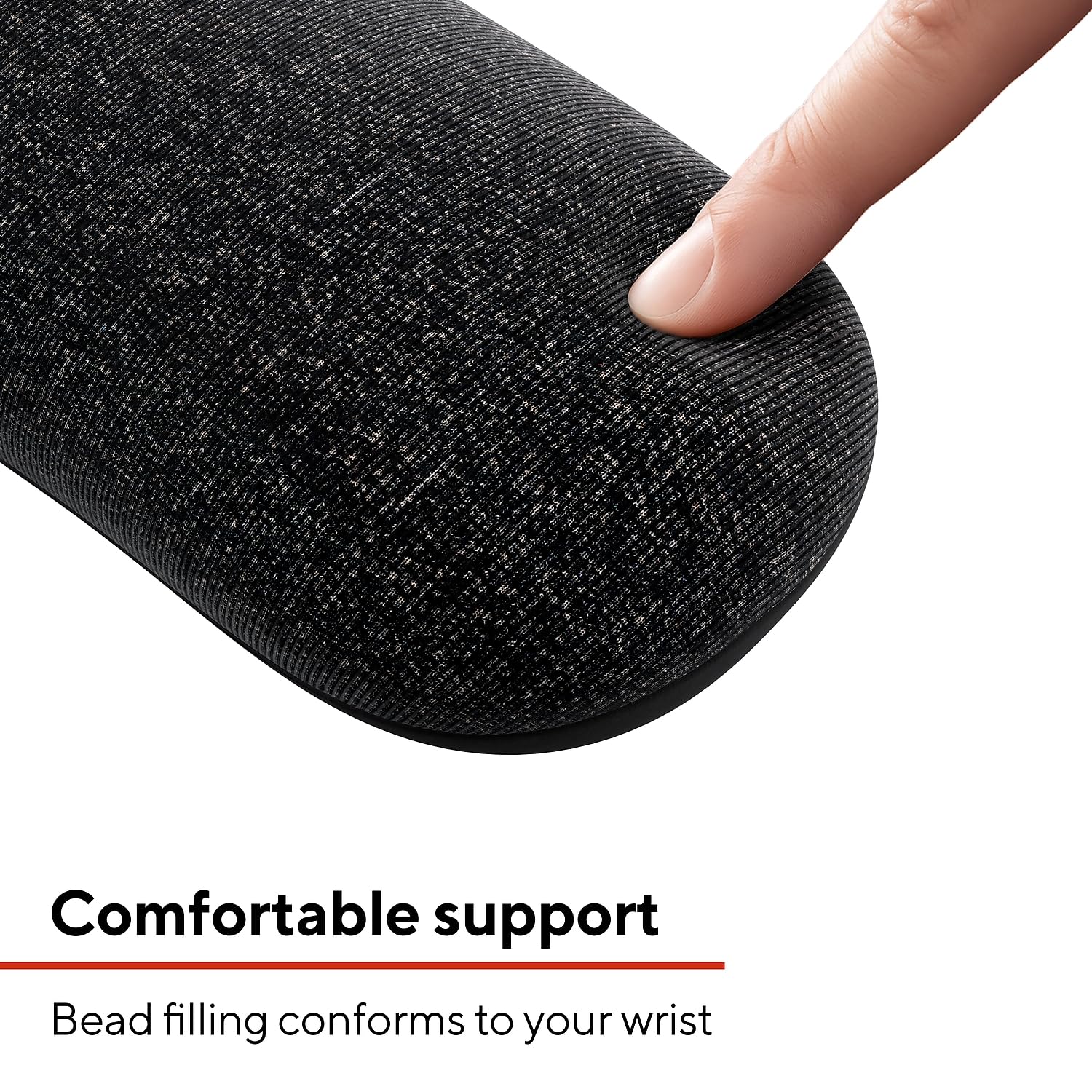 Staples TECH Beaded Keyboard Wrist Rest, Ergonomic, Black/Gray