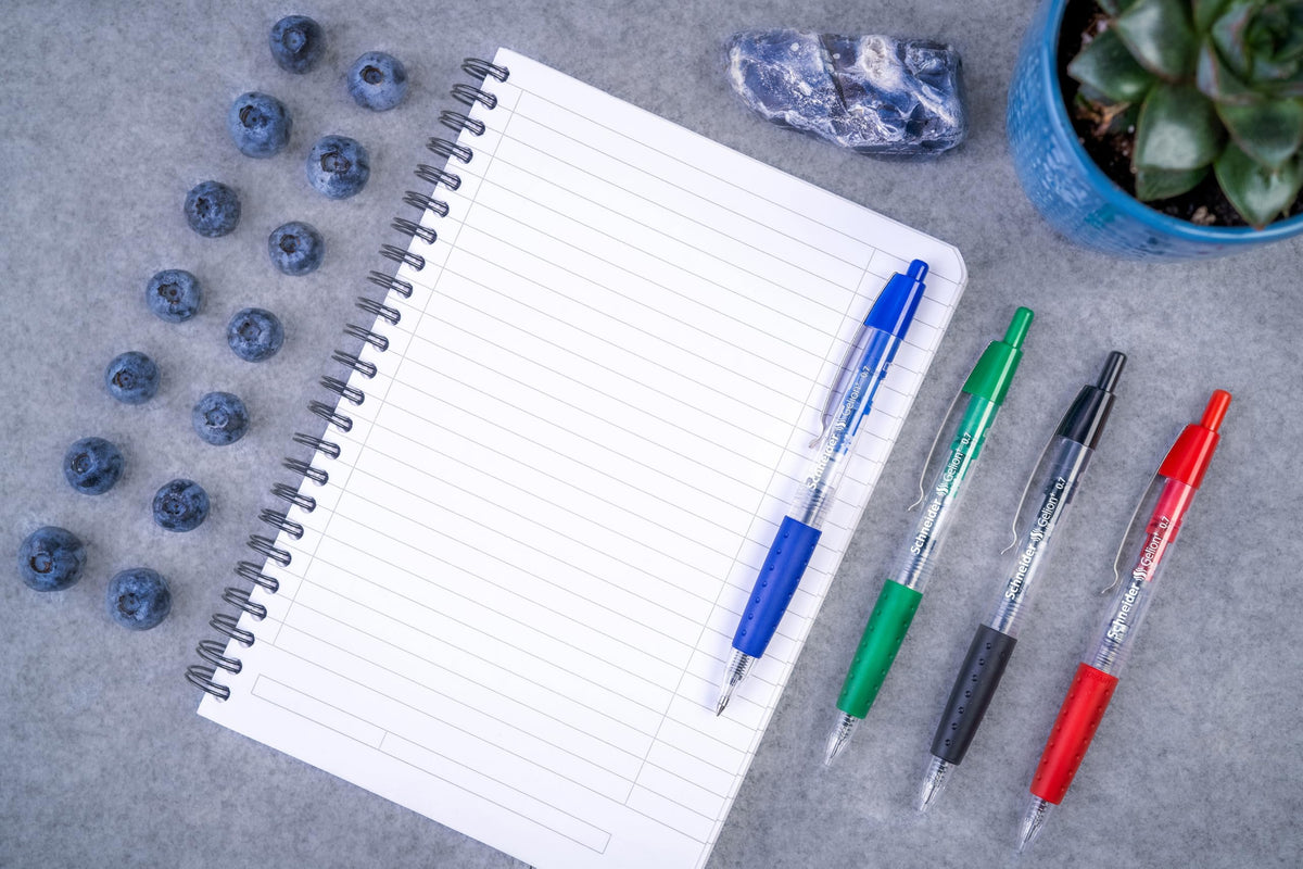 Schneider Gelion+ Gel Pen, Refillable and Retractable, Gel Ink, 0.7 mm, Transparent Barrel, Black