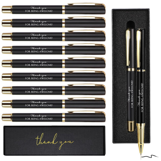 PerKoop 30 Sets Thank You Gift Inspirational Pen with Box, Black, ‌Unique