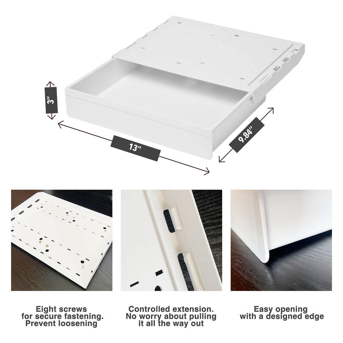 AirTaxiing Under Desk Drawer - Super Large Under Table Hidden Drawer Desk Accessories & Workspace