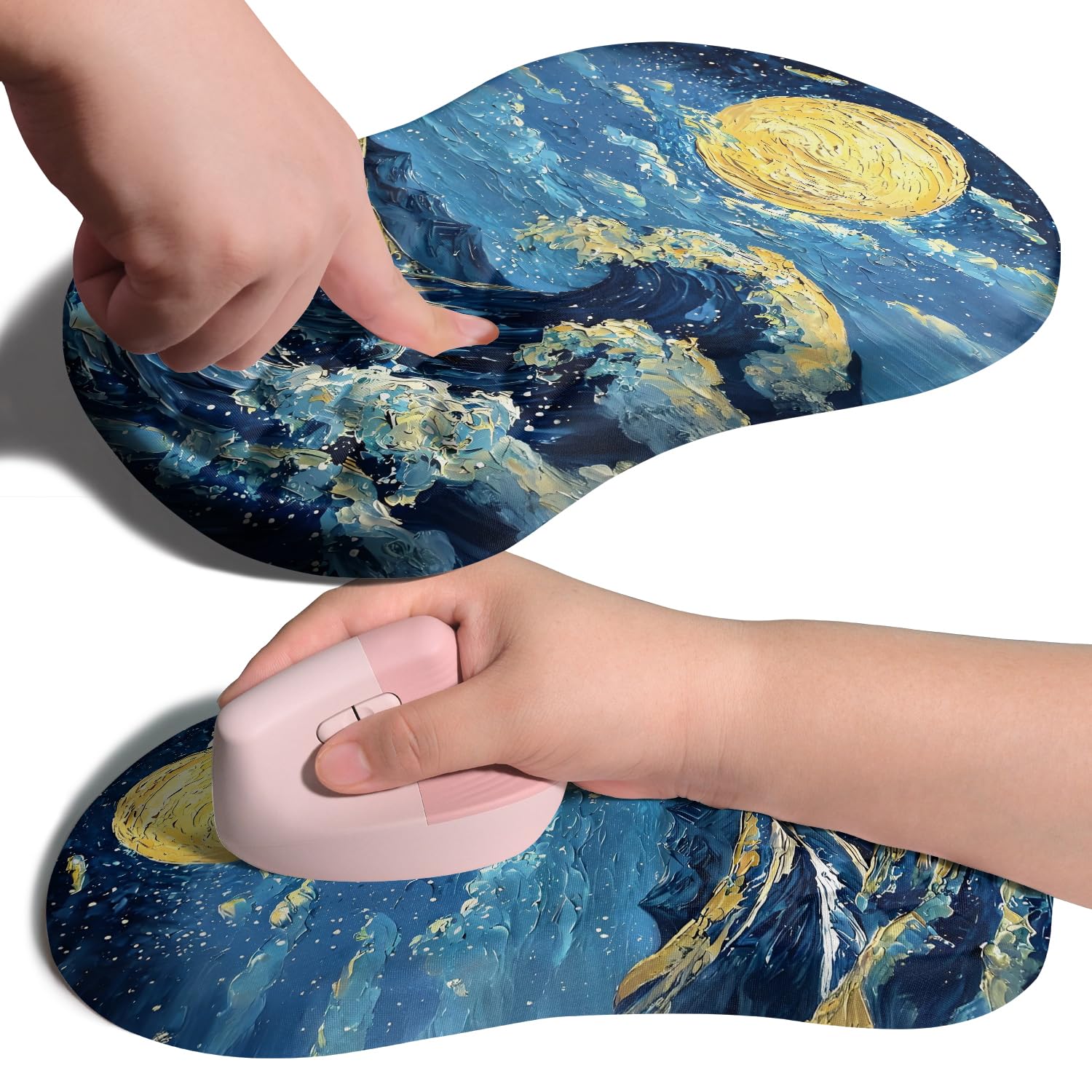 Armanza Ergonomic Joint Wrist Support Mouse Pad with Memory Foam Cushion Massage Bump, Carpal