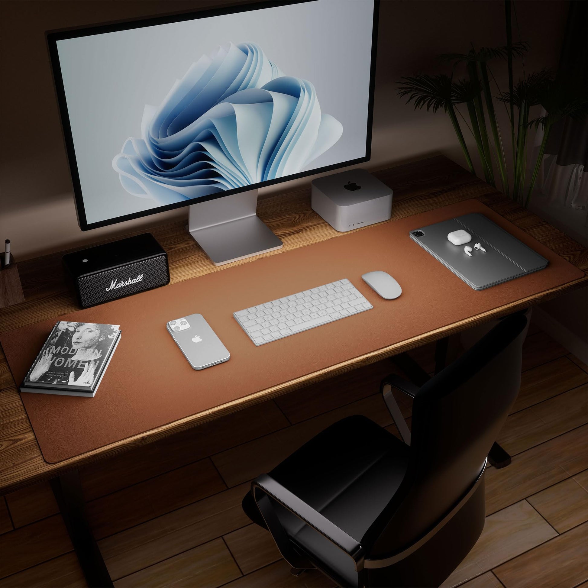 Aothia Leather Desk Pad Protector, Office Mat, Large Mouse Pad, Laptop Desk Pad, Non-Slip PU