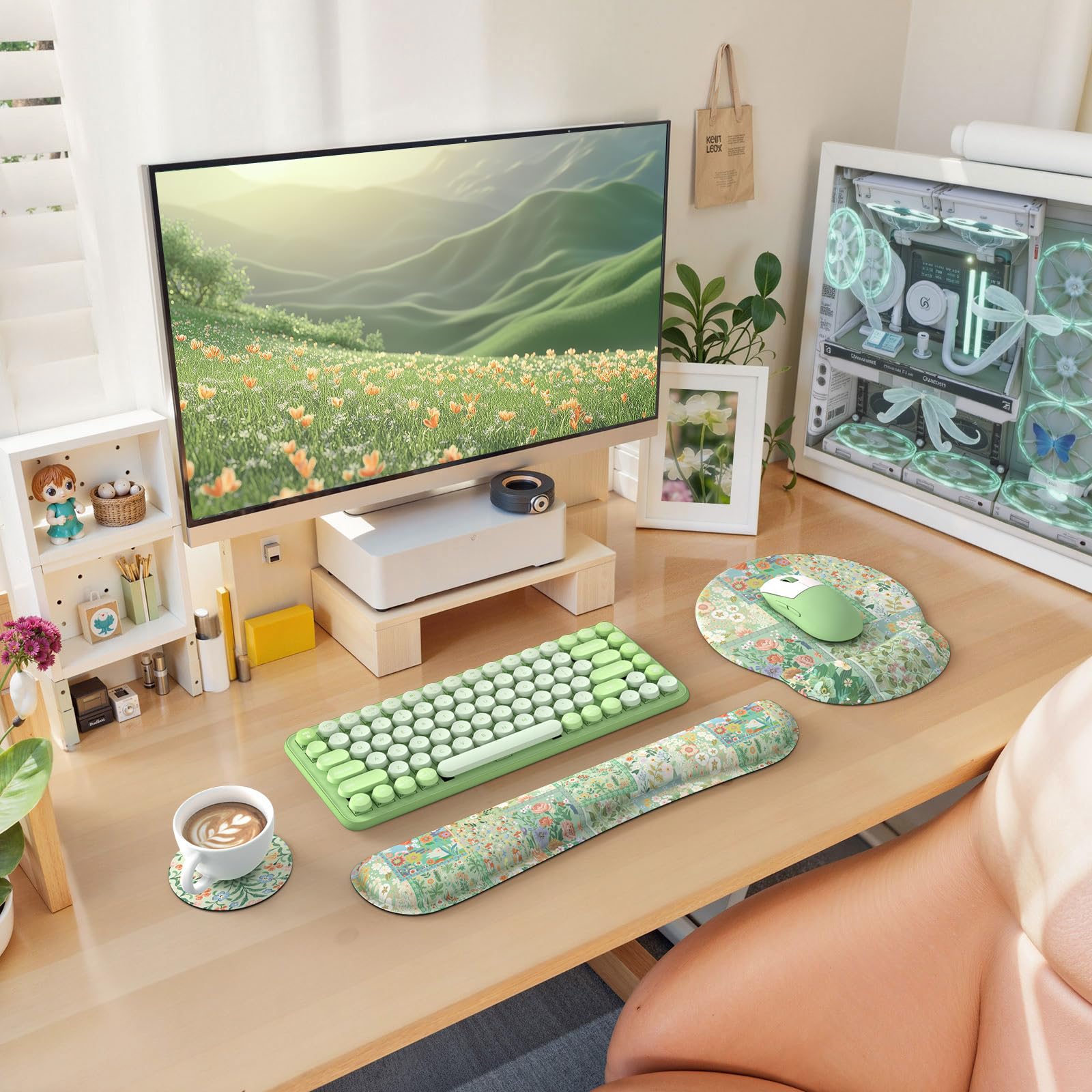 iLeadon Mouse Pad with Wrist Support, Ergonomic Mouse Pad Set