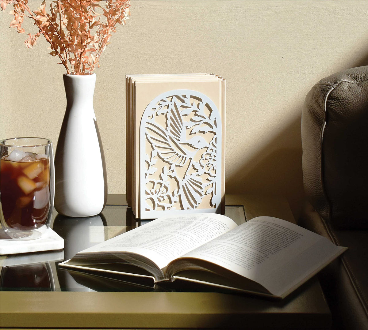 CNK Premium BookEnds - Metal Book Stoppers for Home Office, Book Shelf Holder, Decorative