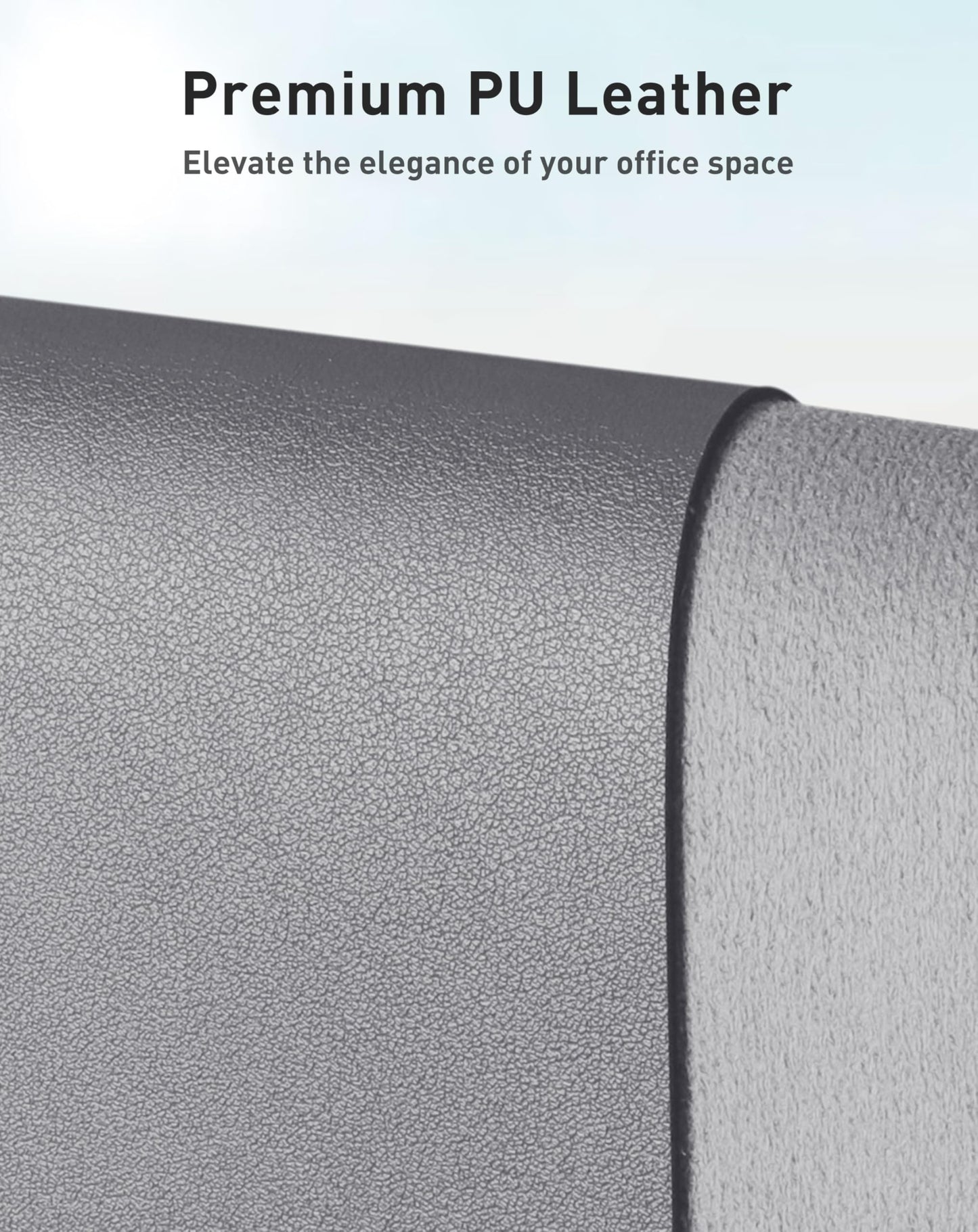 Aothia Faux Leather Desk Mat - Large Mouse Pad, Non-Slip PU Leather Blotter, Waterproof Writing