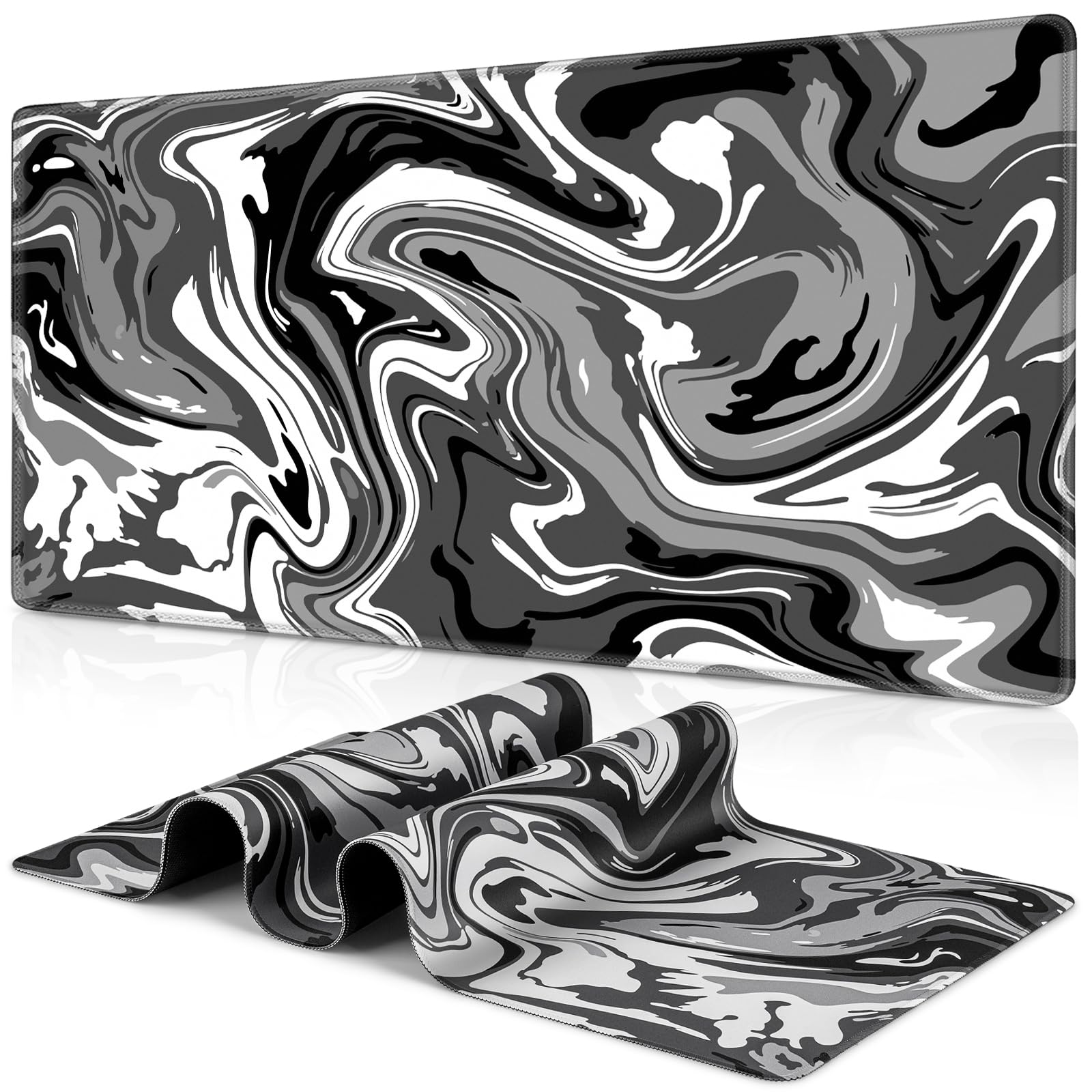 Canjoy Gaming Mouse Pad, 35.4x15.8inch Fluid Large Mouse Pads for Desk