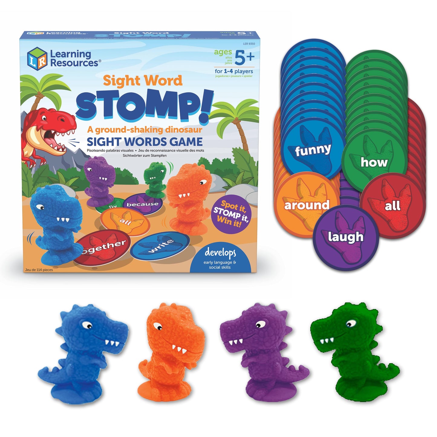 Learning Resources Sight Word Stomp! - Alphabet Toys, Phonics Flash Cards, Classroom Board Games