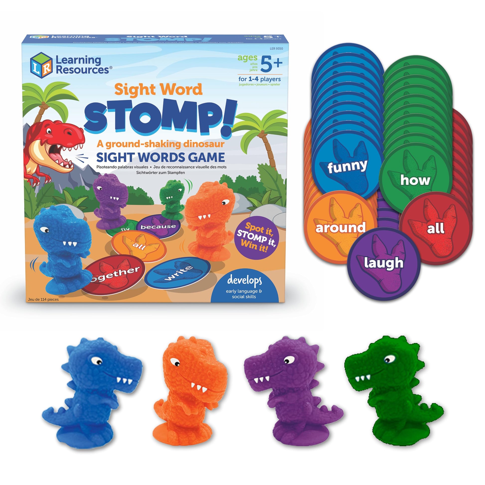 Learning Resources Sight Word Stomp! - Alphabet Toys, Phonics Flash Cards, Classroom Board Games