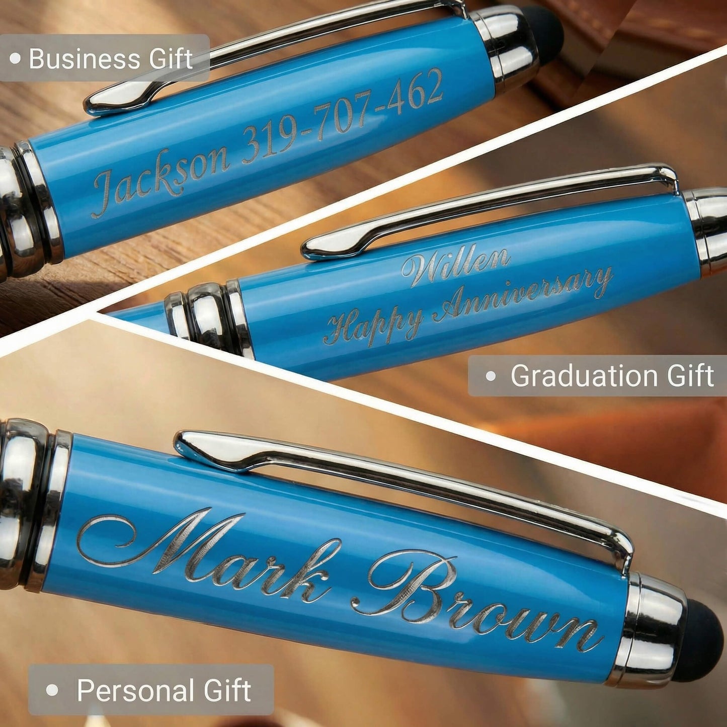 Yastar Custom Name Pens, Gift for Business Christmas Graduation Anniversary