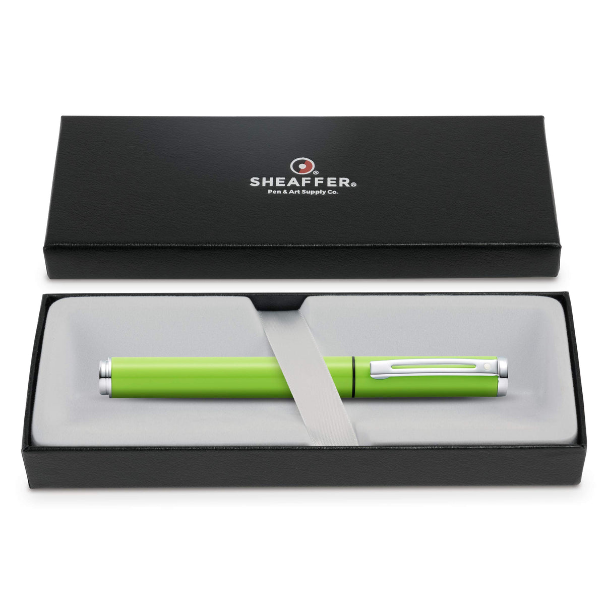 Sheaffer Pop Glossy Lime Green Fountain Pen with Chrome Trim and Medium Nib