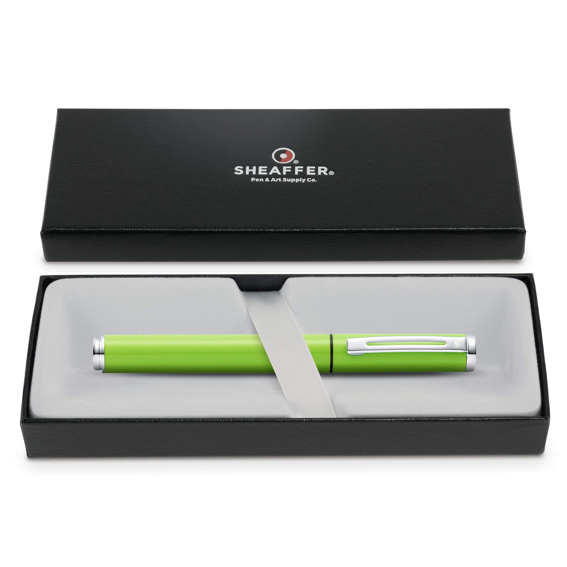 Sheaffer Pop Glossy Lime Green Fountain Pen with Chrome Trim and Medium Nib