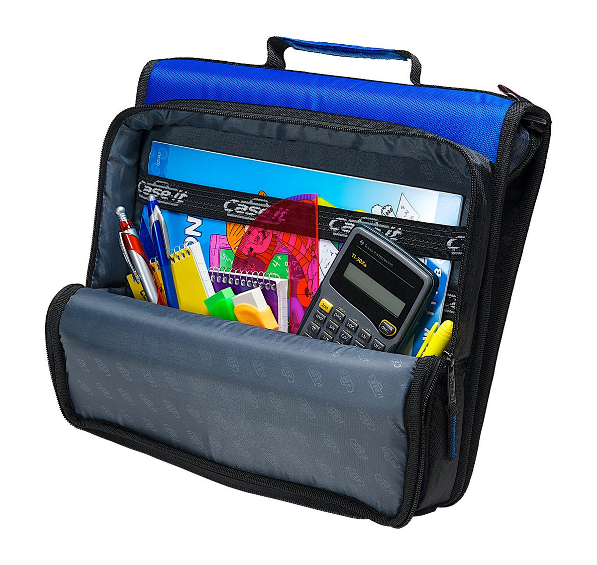 Case-it School Zipper Binder | 2-Inch O-Rings | 400-Sheet | LT-007 Purple