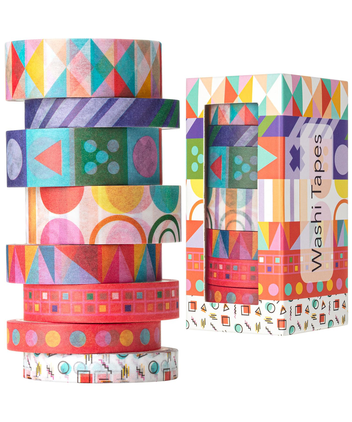 Mr. Pen- Washi Tape Set, 8 Rolls, Assorted Sizes, 5 Yards/Roll