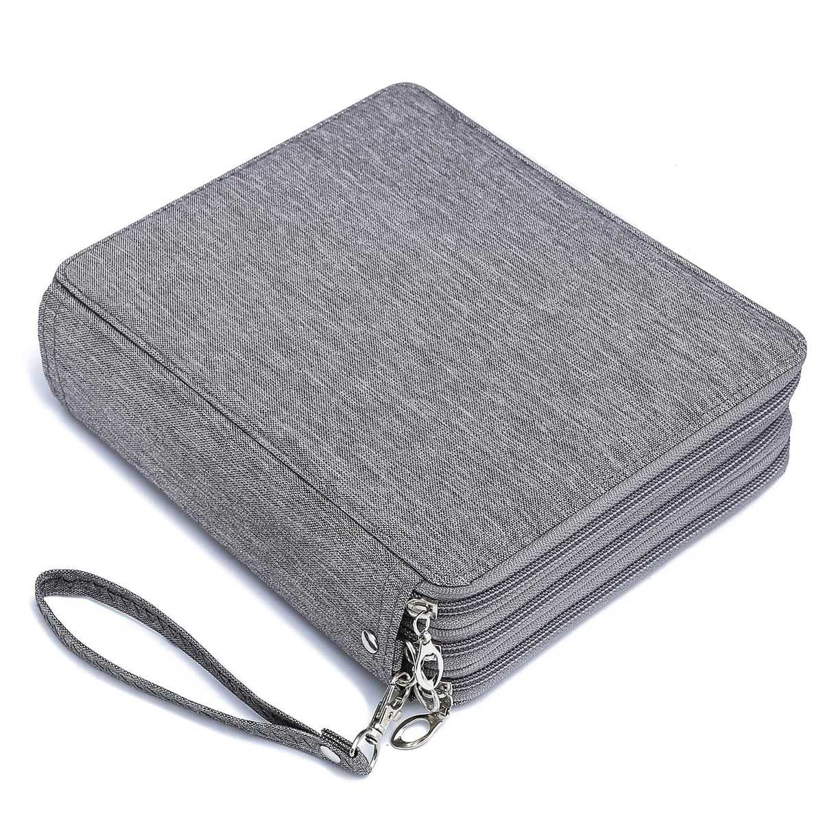 YOUNGCOL 120 Slots Colored Pencil Case Holder Large Capacity Color pencil organizer Storage (Gray)
