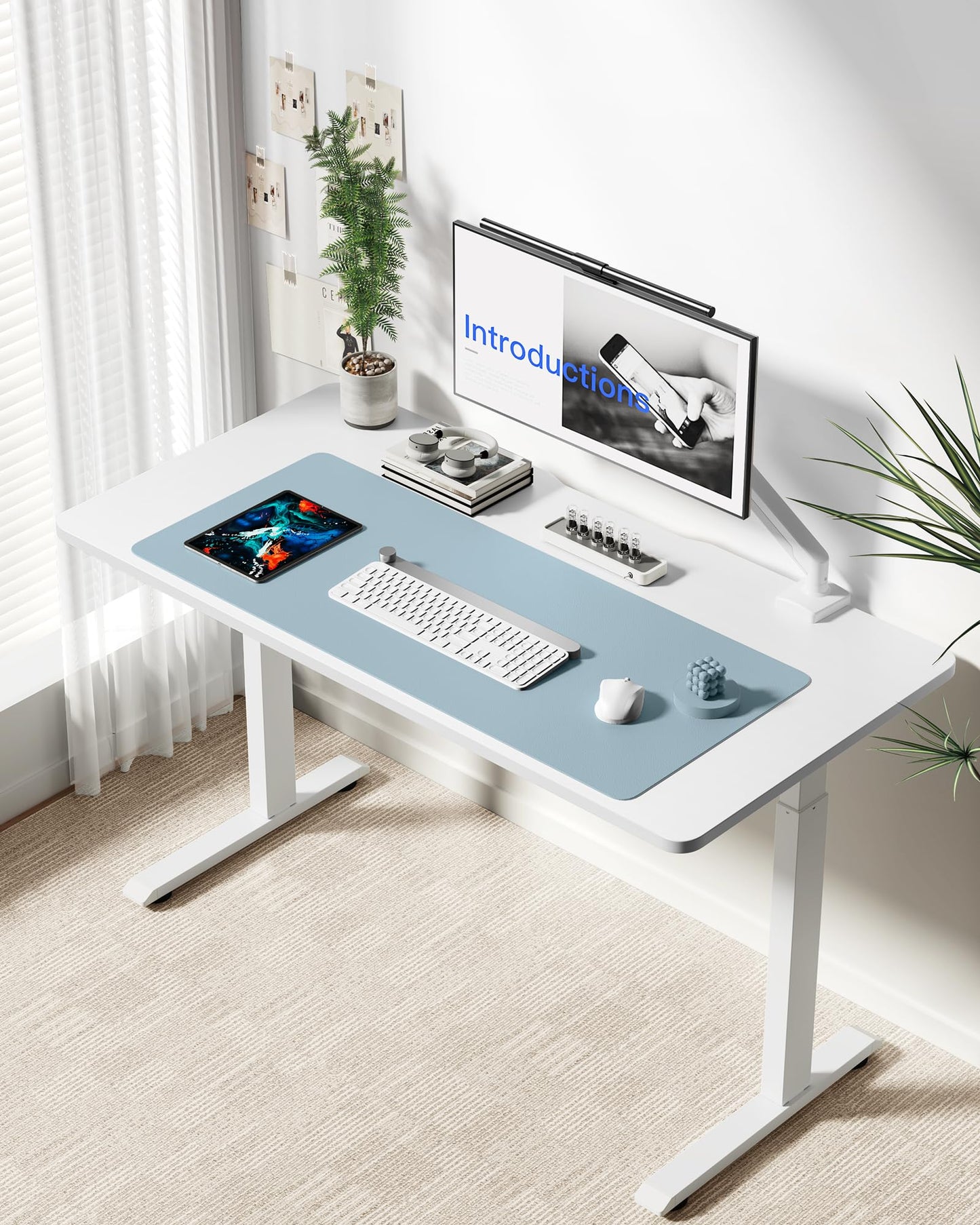 YSAGi Leather Desk Protector, Office Mat, Large Mouse Mat, Non-Slip PU Leather Blotter, Laptop Desk