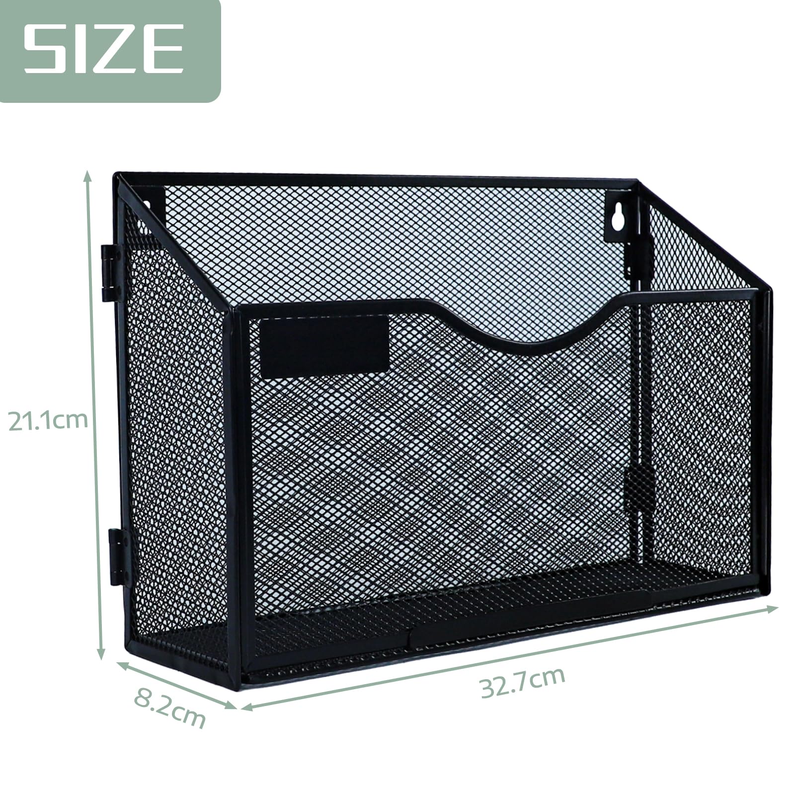 IOUGDSEC 3 Packs 1 Tier A4 Mesh in Tray Hanging Wall File Holder Magazine Document Holder Mail