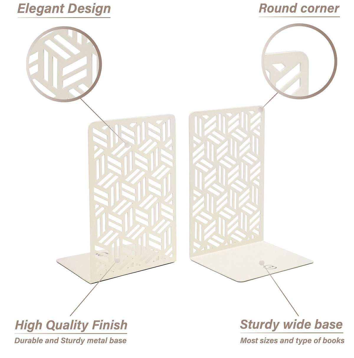 CNK Book Ends Bookends for Decorative Books Holder Bookend Shelves End Hold Heavy Duty Holders