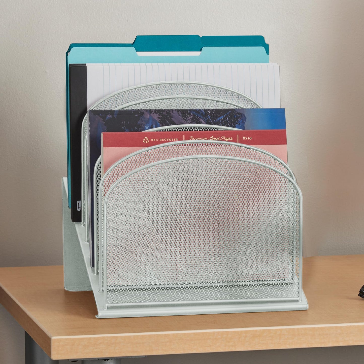 Safco Onyx 8-Tiered Desk Organizer, Vertical File Organizer for Home, Office, Classroom & More