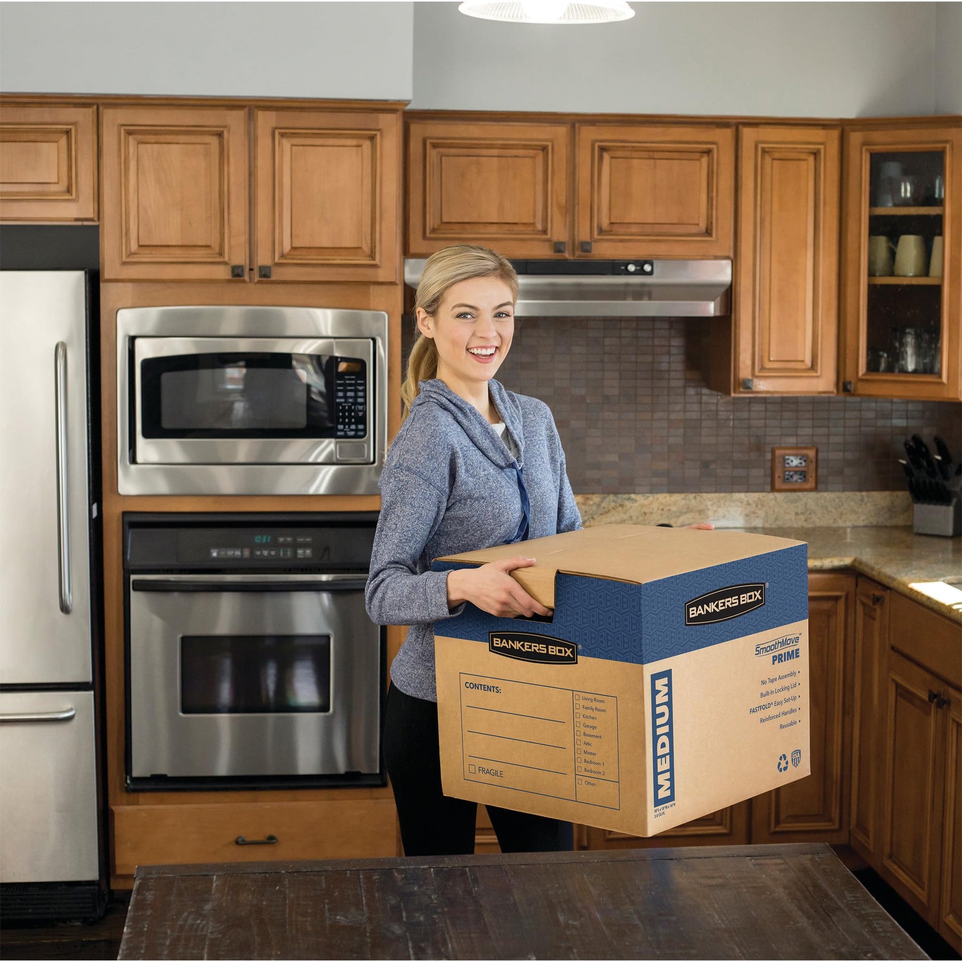 Bankers Box 8-Pack Medium Prime HD Moving Boxes with Reinforced Handles
