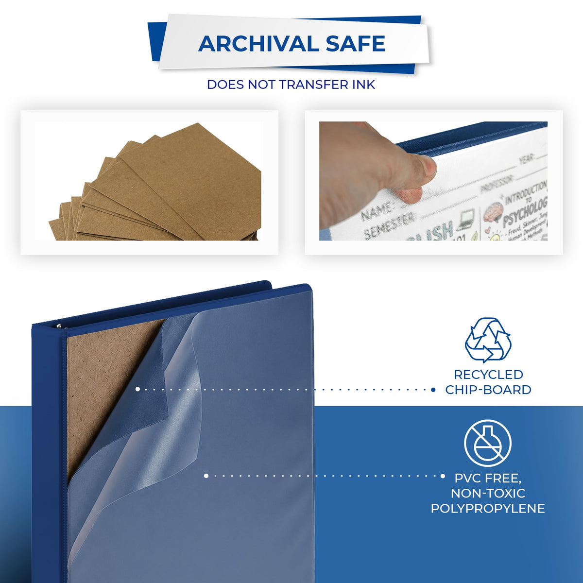 Samsill Durable 1 inch 3 Ring Binder, D Ring Binder, 100% Recycled Chipboard, Fashion Assortment