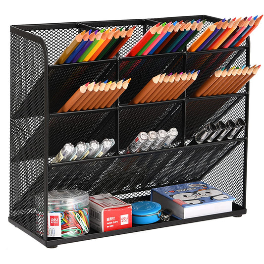 Marbrasse Mesh Desk Organizer, Multi-Functional Pen Holder, Desktop Stationary Organizer, Storage