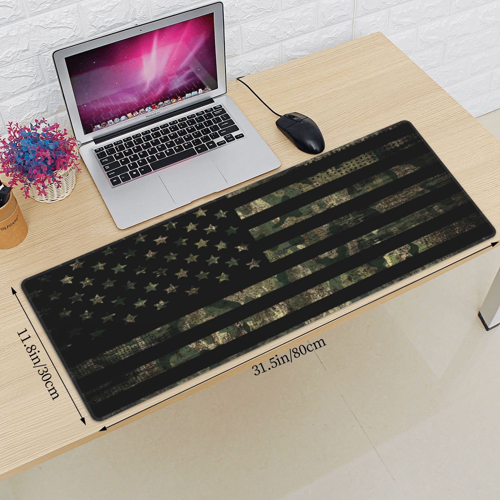 Sigouyinei Extra Large Desk Pad 31.5x12in Office Gaming Non-Slip Mouse Pad