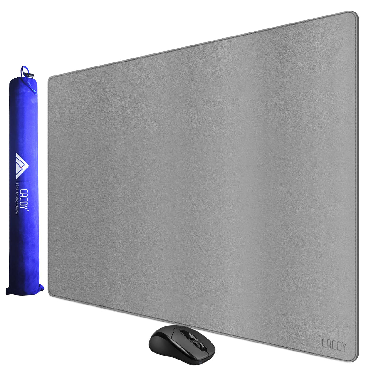 Cacoy 40" x 24" PU Leather Moues Pad for Desk, XXL Large Computer Desk Pad Blotters for Keyboard