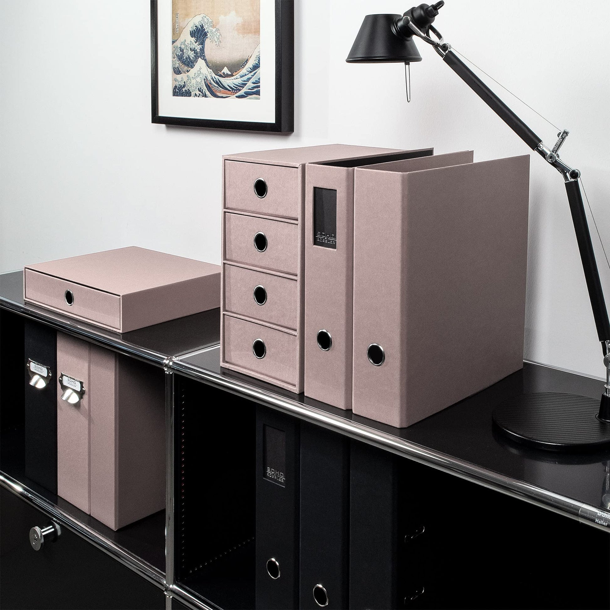 Rössler S.O.H.O. A4 1 Drawer Filing Storage Box- Powder