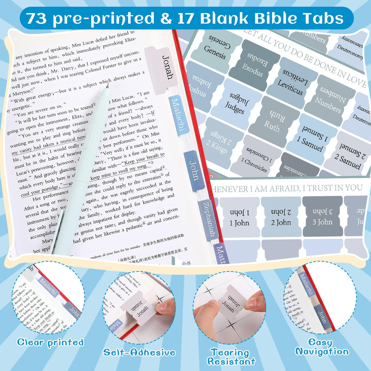 Dunzoom 137 Pcs Bible Study Supplies Journaling Kit 1 Pencil Case 12 Highlighters 4 Sticky Notes 6