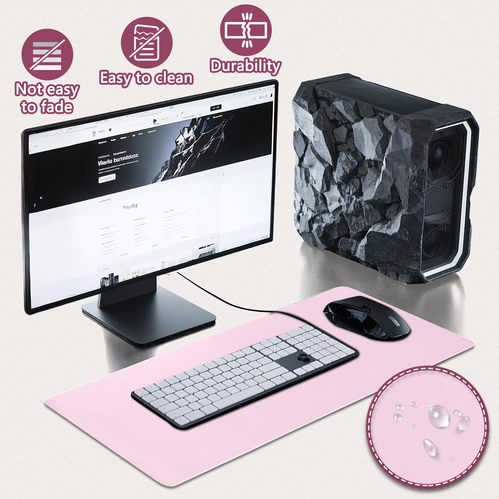 Mouse Pad Gaming - Desk Mat for Keyboard and Mouse - Large Mouse Pad for Desk, Mousepad (31.5 x